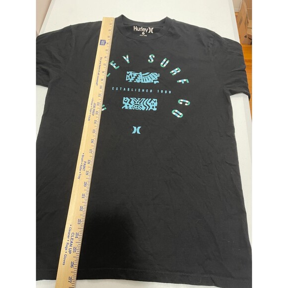 Hurley Surf Co. Men's Black Blue Cotton Graphic T Shirt Size M (18" pit to pit) - Picture 6 of 7
